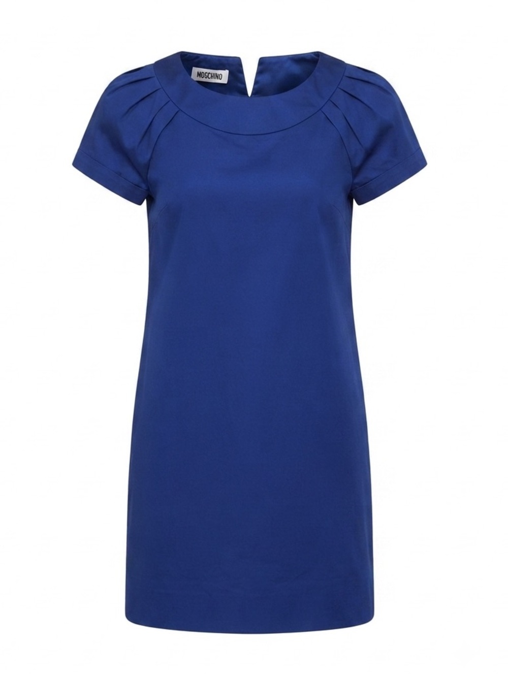 Moschino Royal Blue Short Sleeve Shift Dress Made in Italy Size 8 with Pockets